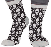 Totenkopf Socken für Erwachsene mit Knochen, Bild 1