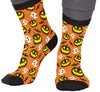 GP29383 – Halloween Kürbis Geister Socken – Größe: 22 - 28, 28- 35 – Farbe: Mehrfarbig