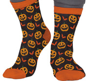 Kürbis Socken für Erwachsene mit Fledermäusen, Bild 1