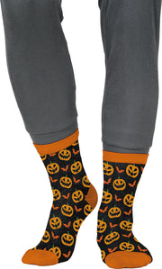 Kürbis Socken für Erwachsene mit Fledermäusen, Bild 2