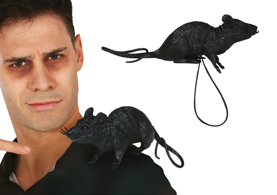 Schulterratte für Erwachsene 16 cm schwarz