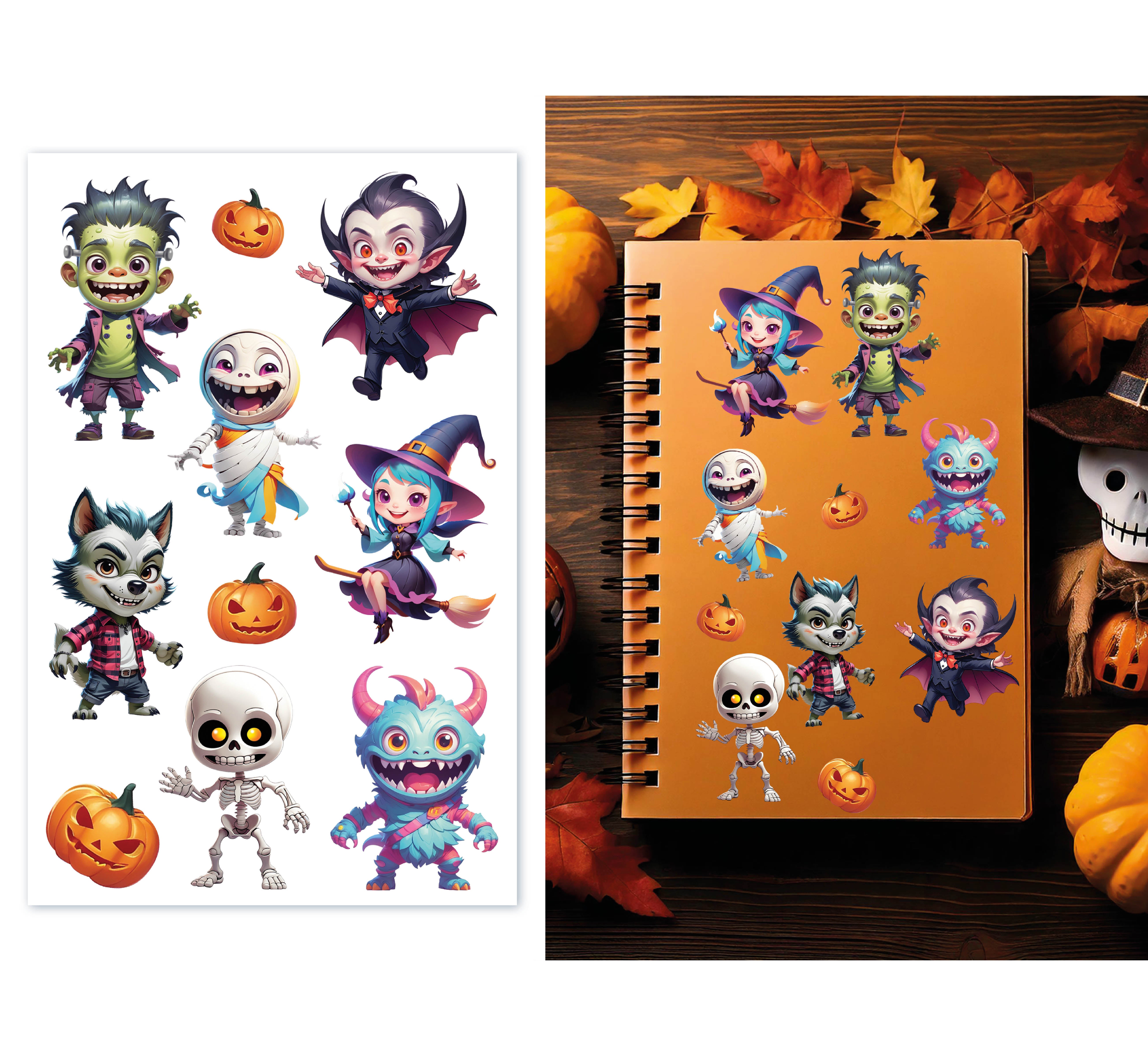 GP29418 – Halloween Sticker Kollektion Monster – Farbe: Mehrfarbig