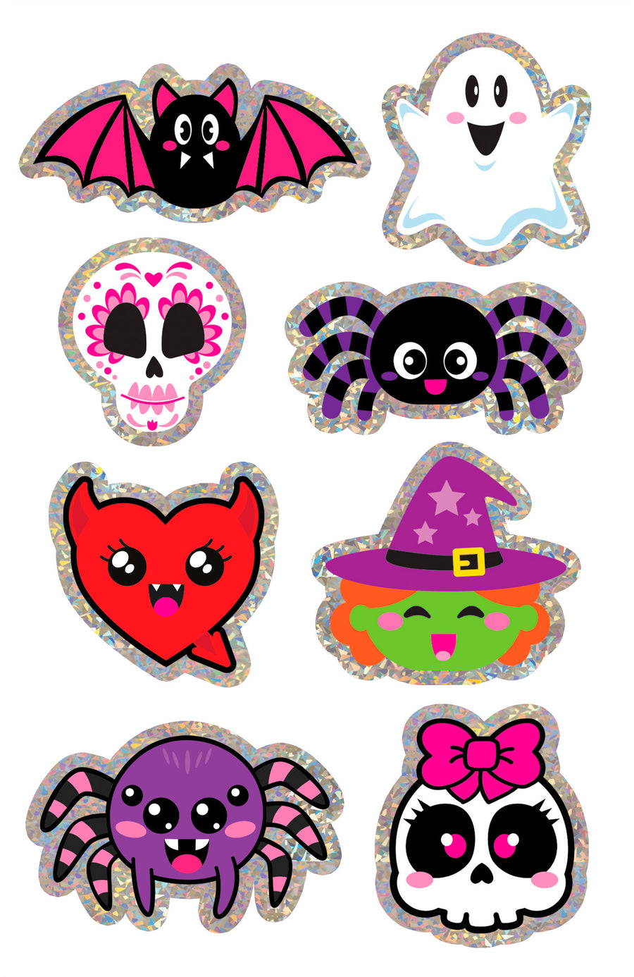 Holografische Halloween Sticker niedlich