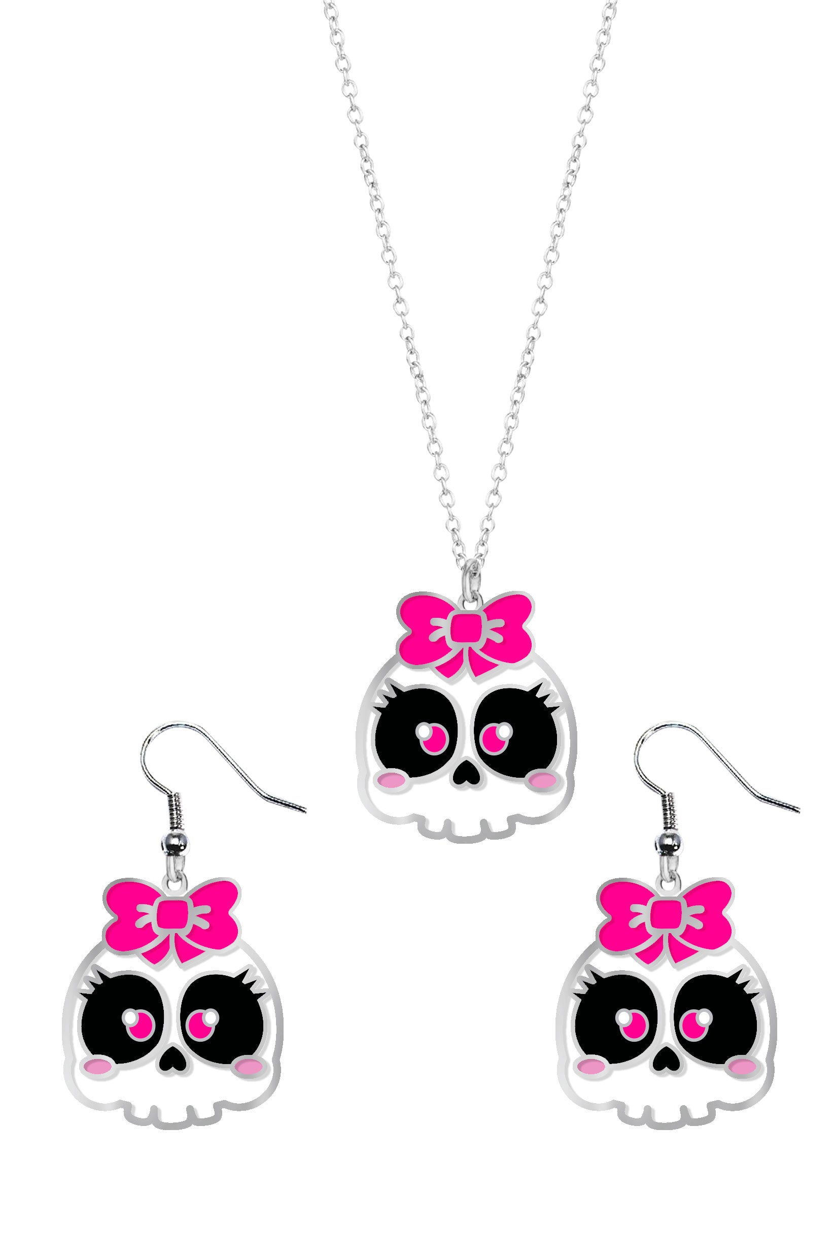 GP29422 – Halloween Totenkopf Schmuck Set – Farbe: Mehrfarbig
