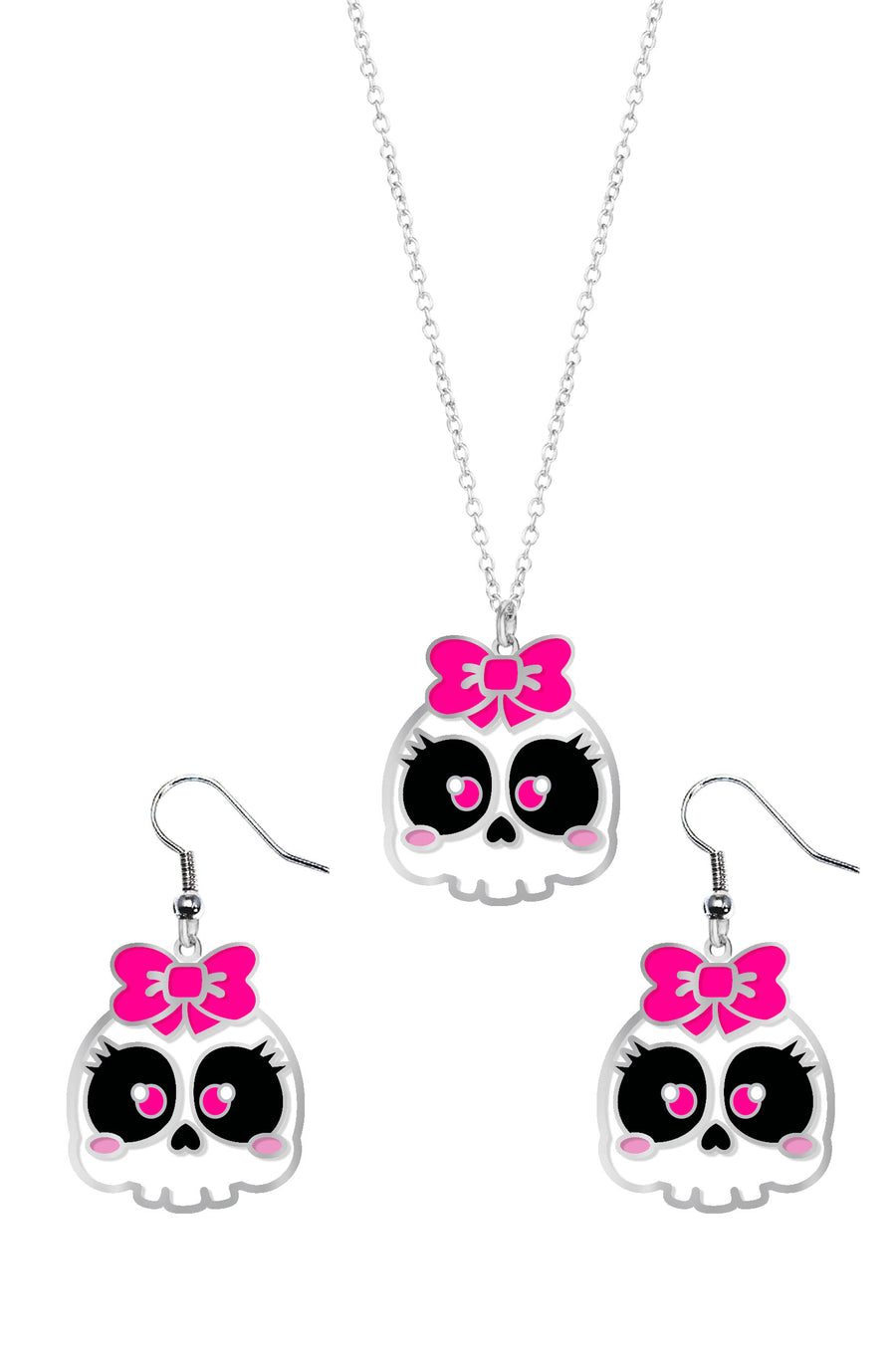 Halloween Totenkopf Schmuck Set