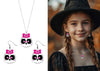GP29422 – Halloween Totenkopf Schmuck Set – Farbe: Mehrfarbig