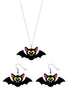GP29423 – Tier Halloween Fledermaus Schmuck Set – Farbe: Mehrfarbig