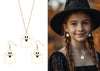 GP29424 – Gespenst Halloween Schmuck Set Ohrringe Kette – Farbe: Mehrfarbig