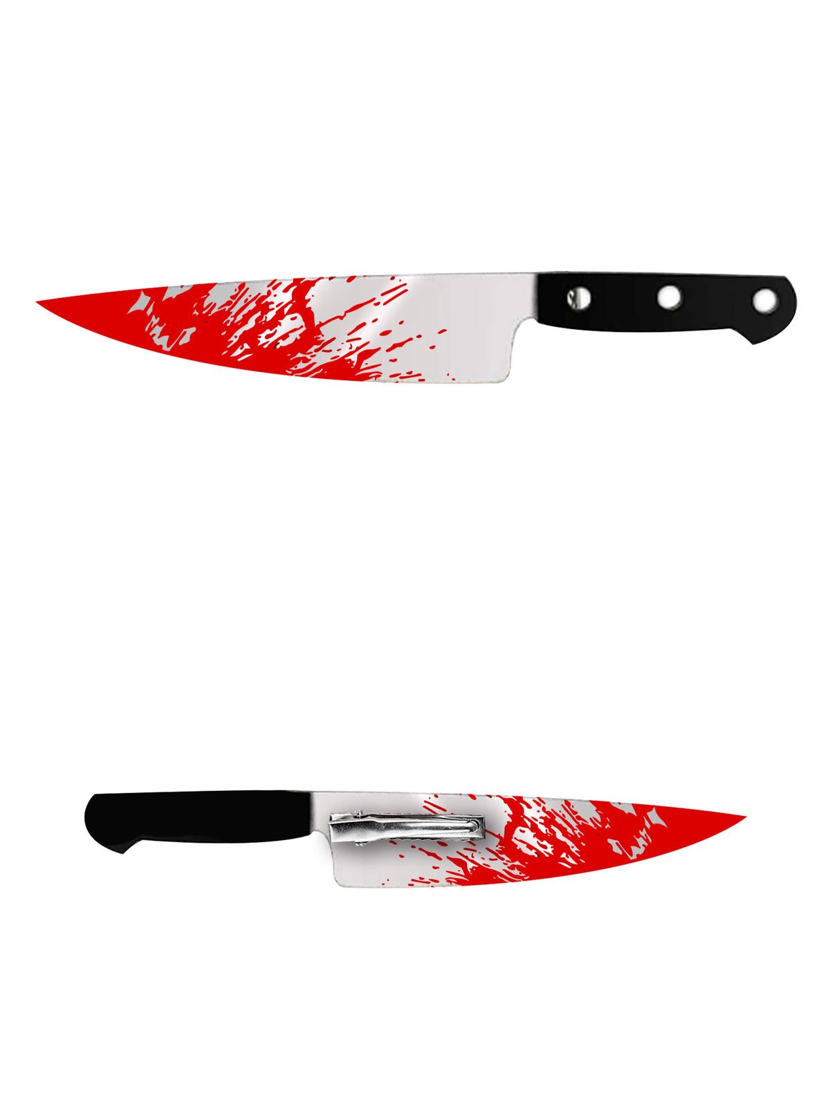 GP29433 – Halloween Haarnadel Blutige Messer Horror – Farbe: Mehrfarbig