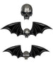 GP29434 – Fledermaus Totenkopf Haarklammer – Farbe: Schwarz