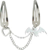 GP29457 – Skelett Halloween Haarspangen Kette Gothic – Farbe: Silber