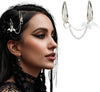 GP29457 – Skelett Halloween Haarspangen Kette Gothic – Farbe: Silber