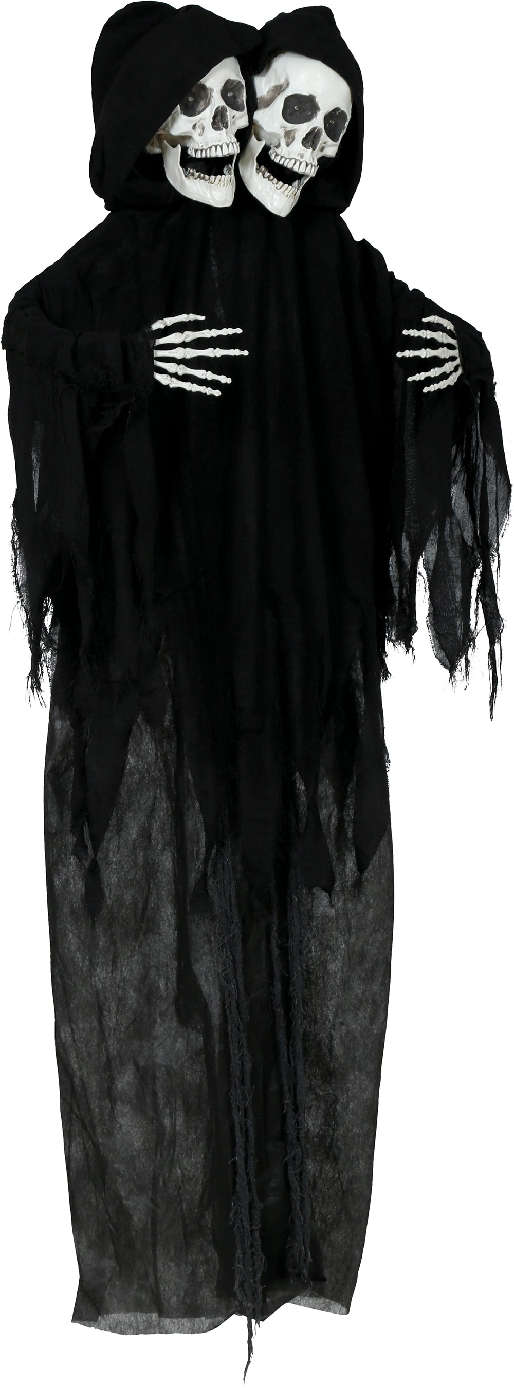 GP29462 – Skelett Dekoration Zwei Köpfe Grusel – Farbe: Schwarz