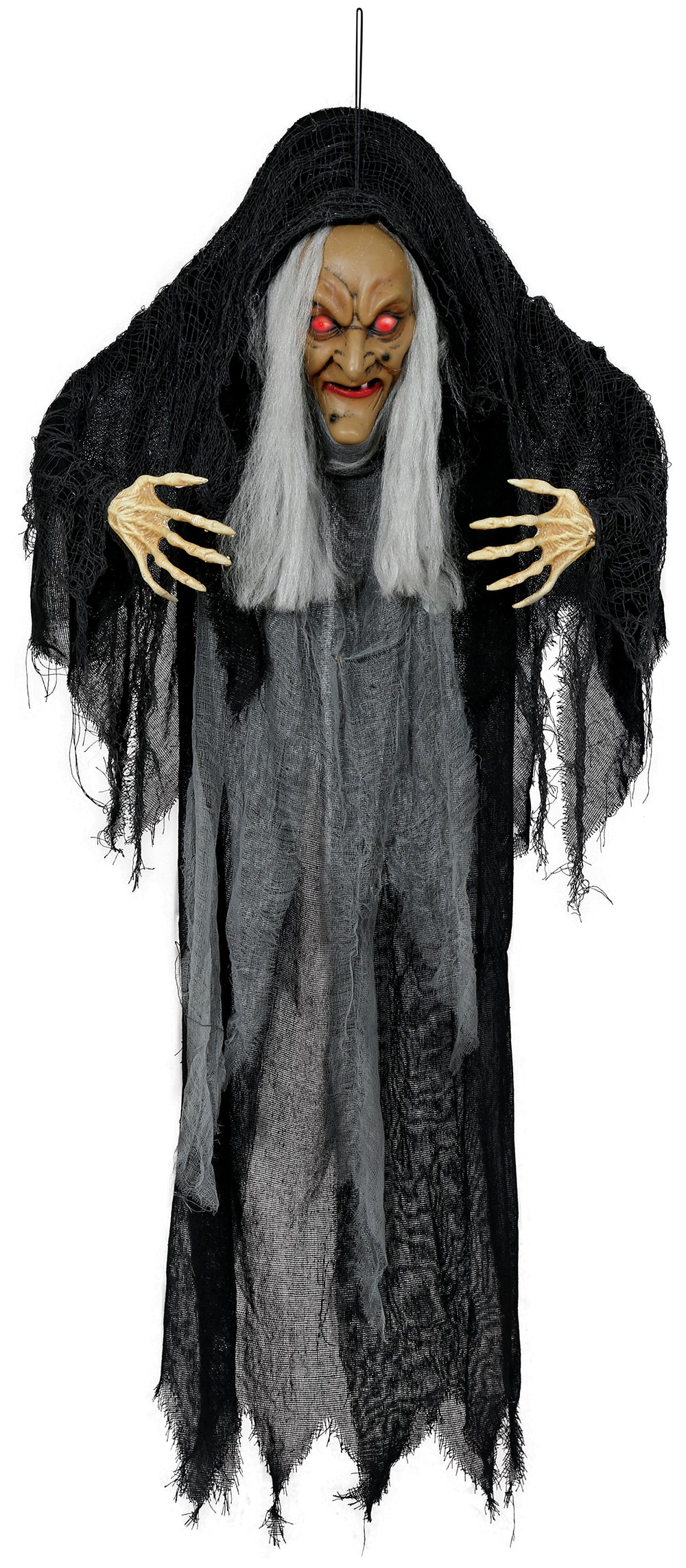 GP29463 – Hexe Halloween Hängedeko Beweglich – Farbe: Schwarz / Grau