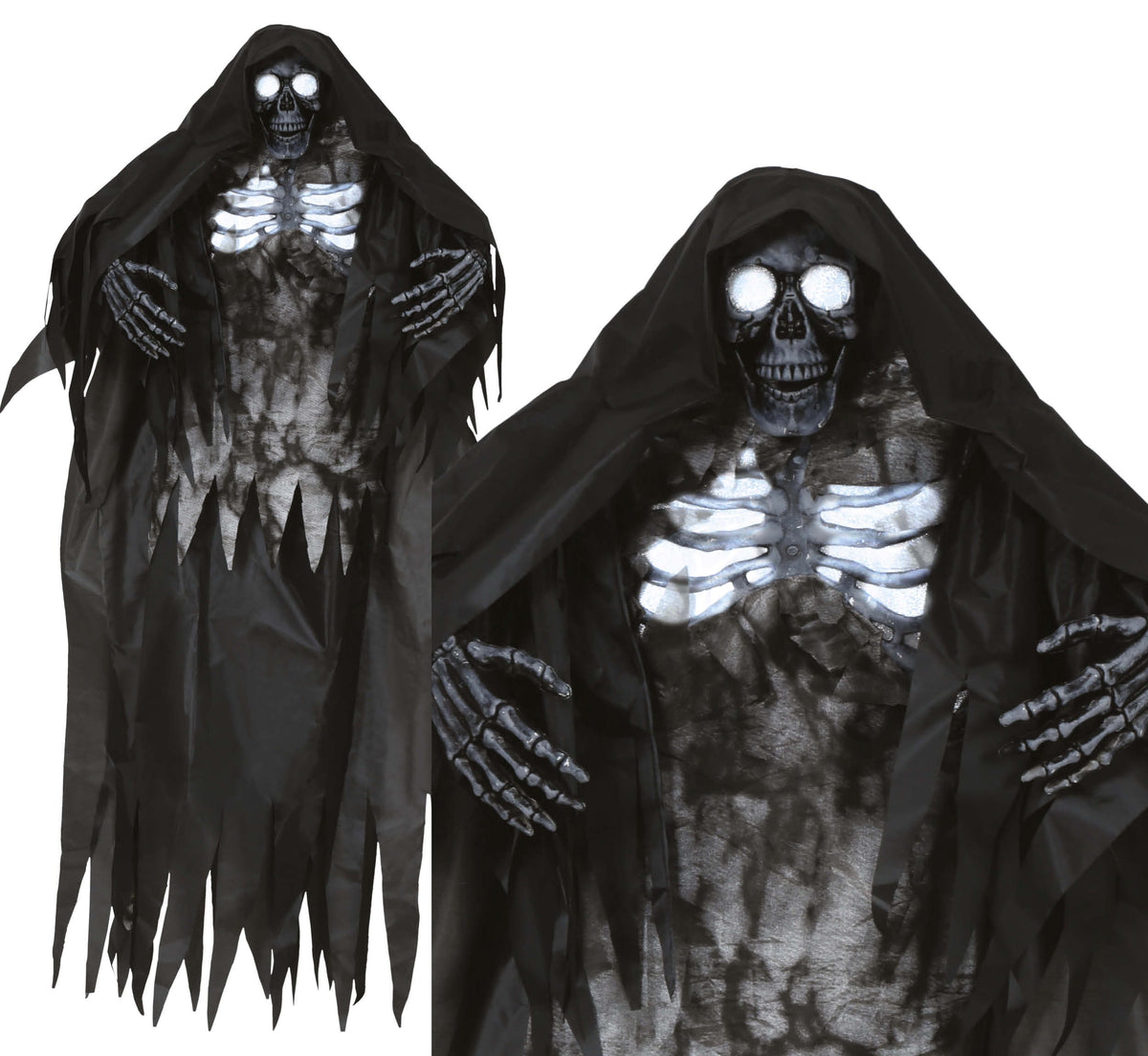 GP29465 – Skelett Halloween Dekoration Schauriger Auftritt – Farbe: Schwarz / Grau