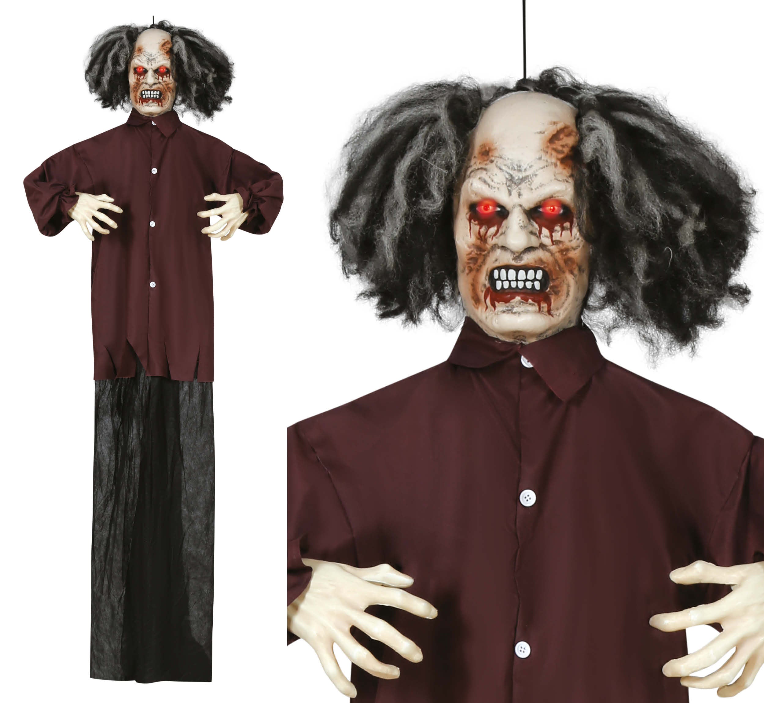 GP29466 – Skelett Zombie Halloween Dekoration – Farbe: Schwarz / Grau