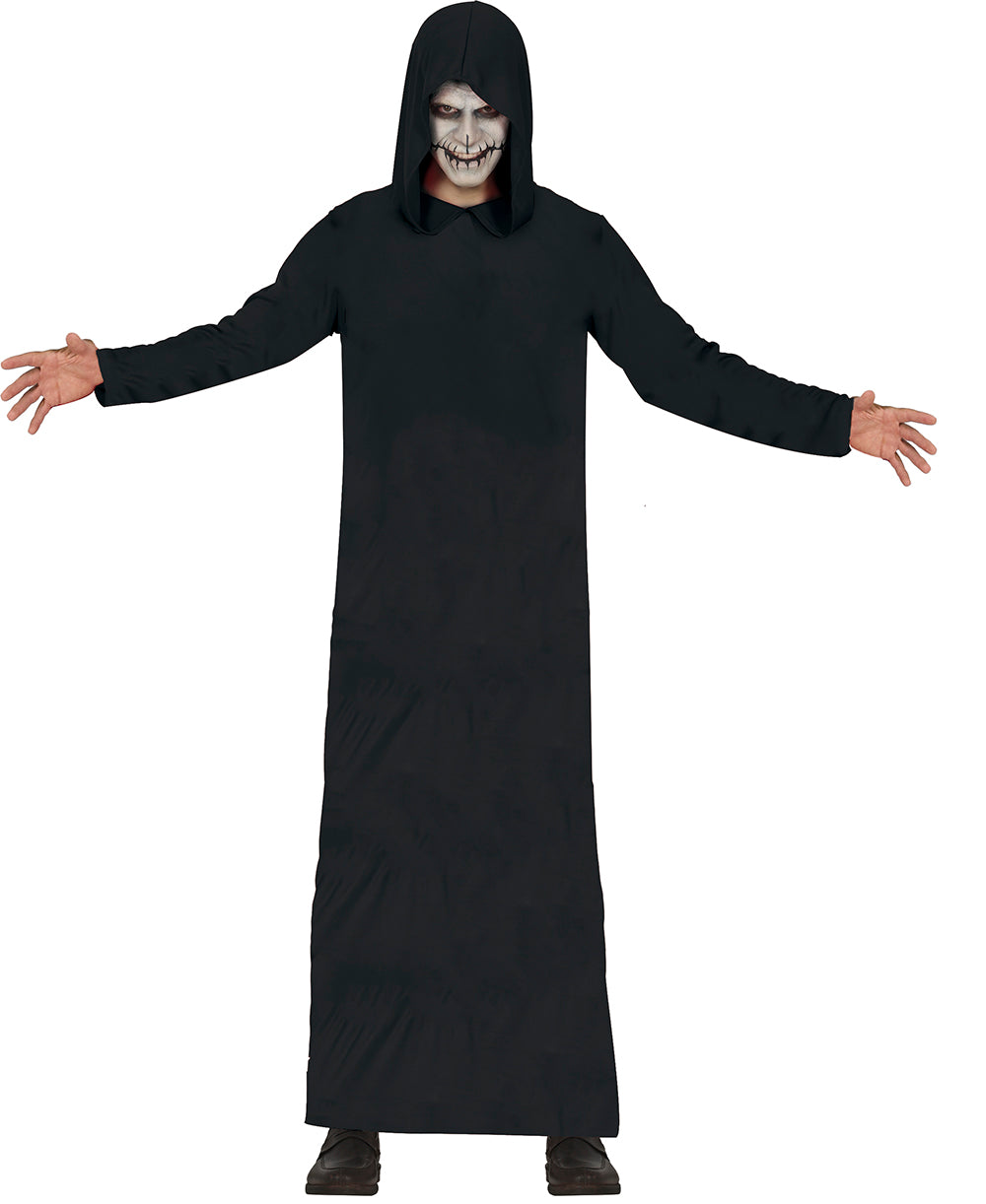 GP29469 – Halloween Reaper Geisterkostüm Mit Kapuze – Größe: 52 - 54 (L) – Farbe: Schwarz