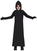 GP29470 – Halloween Sensenmann Kostüm Dunkle Kapuze – Größe: 128/134, 140/146 – Farbe: Schwarz