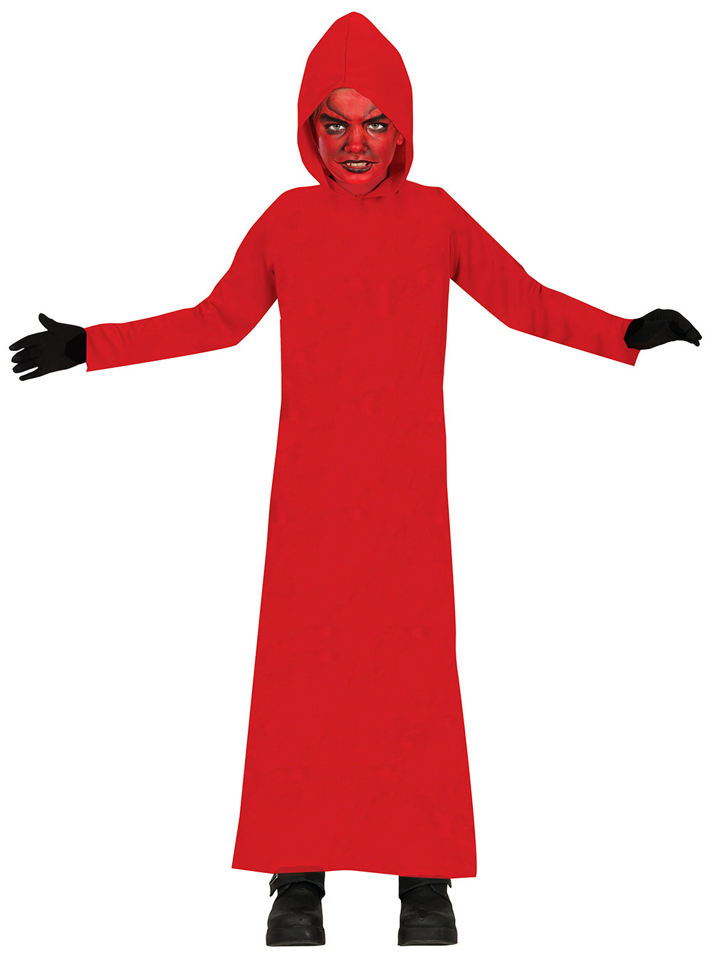 GP29474 – Halloween Dämonen Outfit Kinder Rotes – Größe: 110/116, 128/134, 140/146 – Farbe: Rot