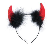 Teufelshörner für Damen rot mit Marabu, Bild 3