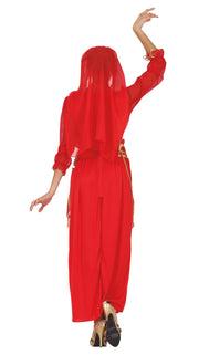 Inderin Kostüm für Damen mit Schleier rot, Bild 3