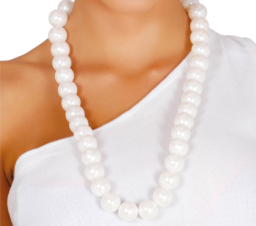 GP16280 – Perlenkette für Damen weiß große Perlen – Farbe: Weiß, Ansicht 2