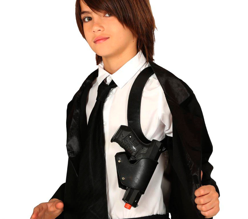 GP17607 – Schulterholster für Jungen mit Pistole – Farbe: Schwarz