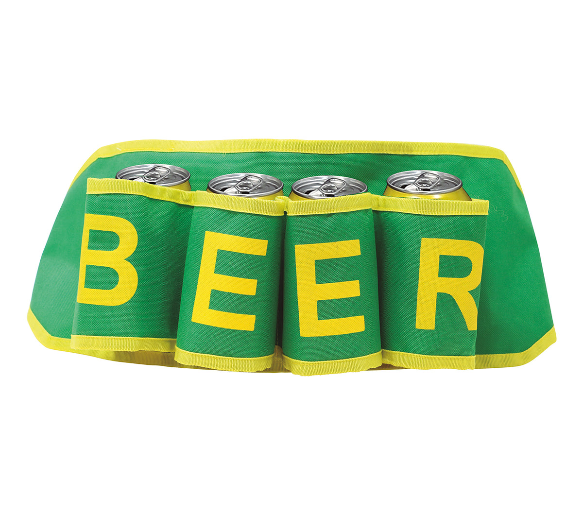GP16968 – Bierhalter Gürtel für Herren mit 4 Dosenfächern – Farbe: Grün