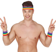 Regenbogen Schweißband Set für Erwachsene, Bild 1