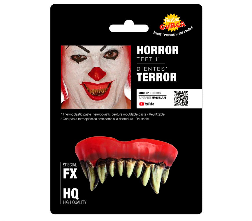 GP2177 – Monster Zähne für Erwachsene Horrorgebiss – Farbe: Weiß