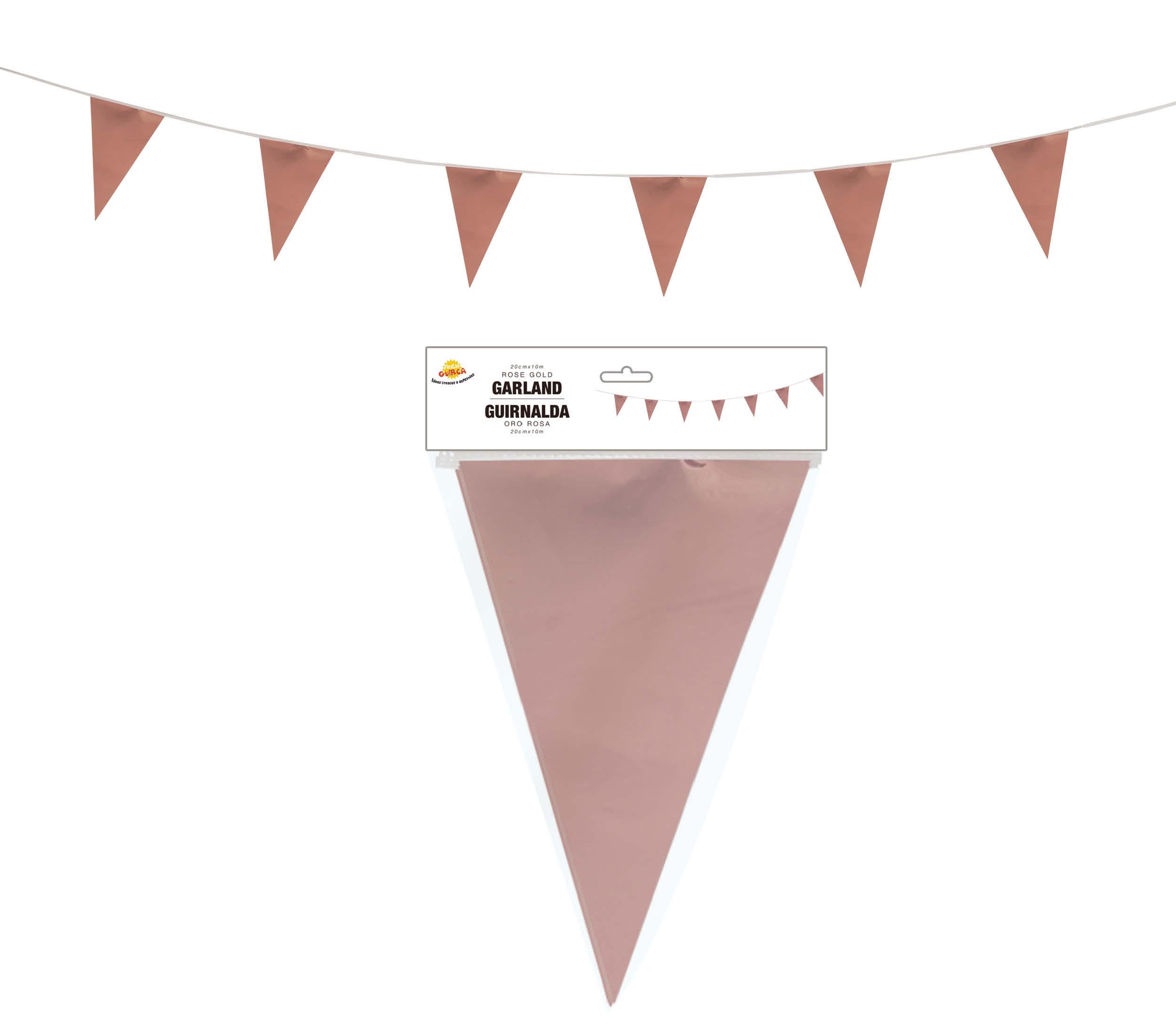 GP7263 – Party Stimmung Rosen Gold Wimpel Girlande – Farbe: RosÉgold 