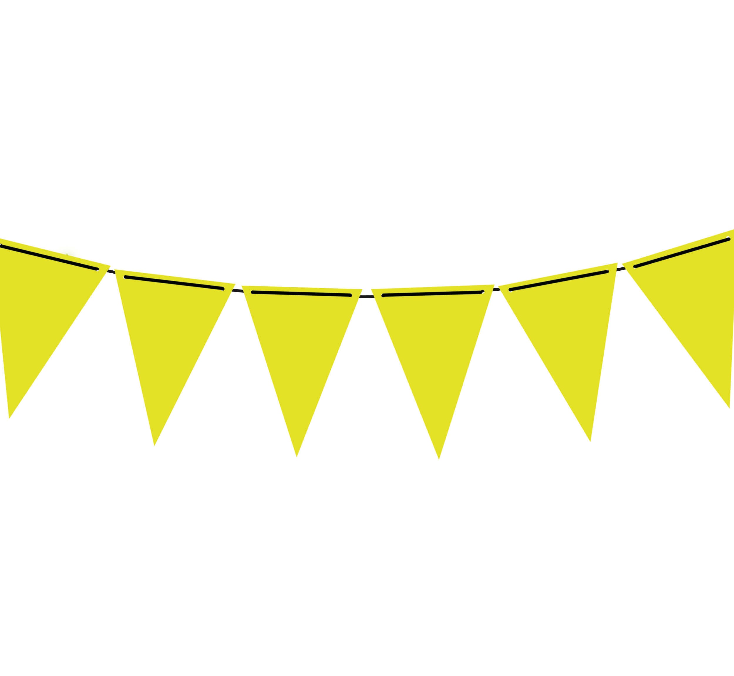GP31041 – Party Neon Wimpel Girlande 300 cm – Farbe: Gelb