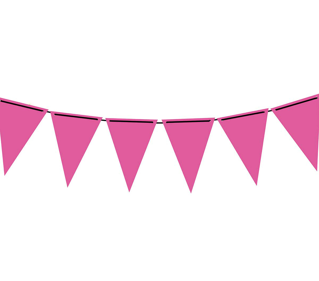 GP31041 – Party Neon Wimpel Girlande 300 cm – Farbe: Pink