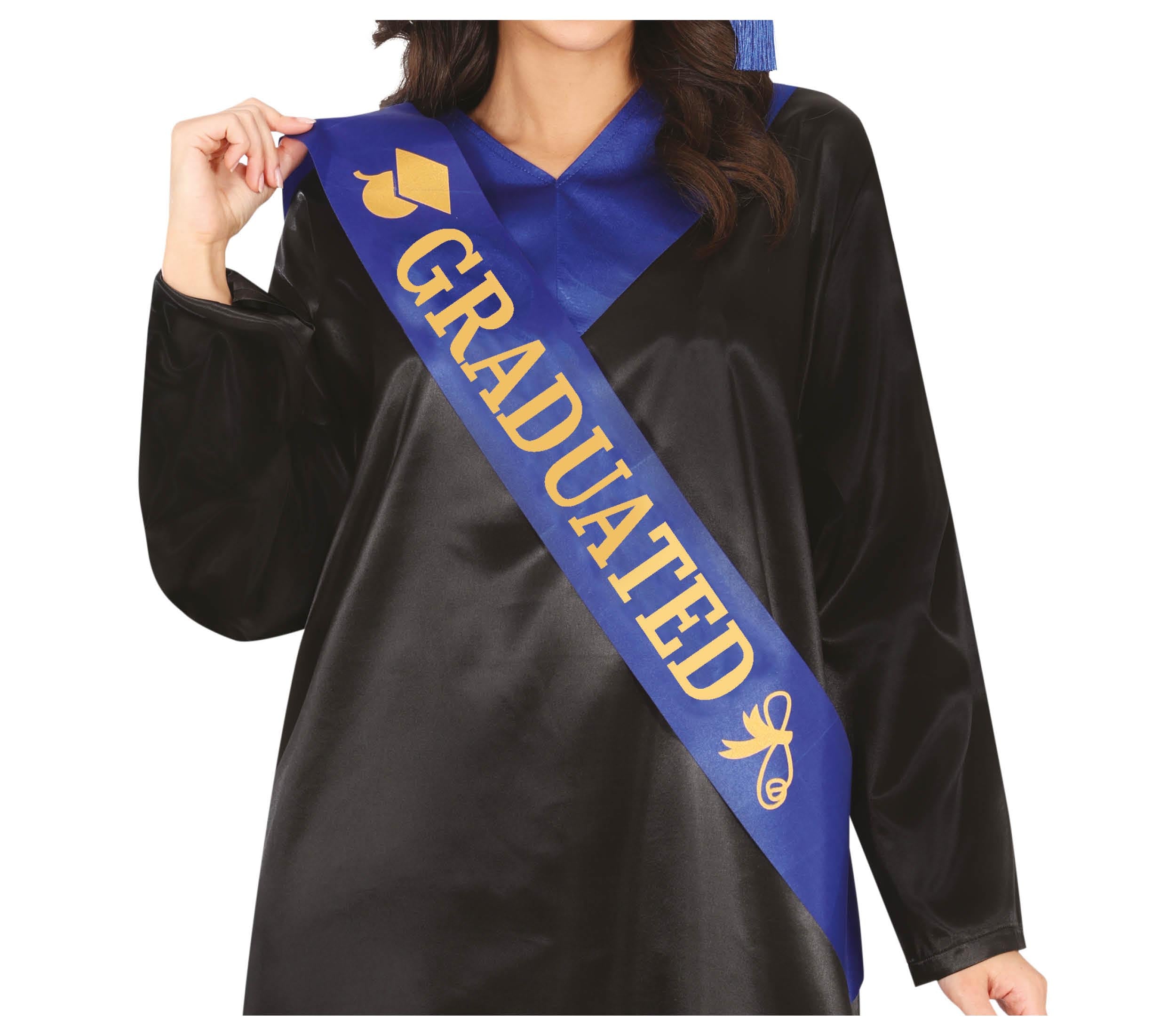 GP31057 – Absolventengeflüster Feierlicher Band – Farbe: Blau