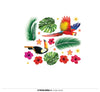 GP31157 – Hawaii Sommer Wandsticker Tropische Deko – Farbe: Mehrfarbig