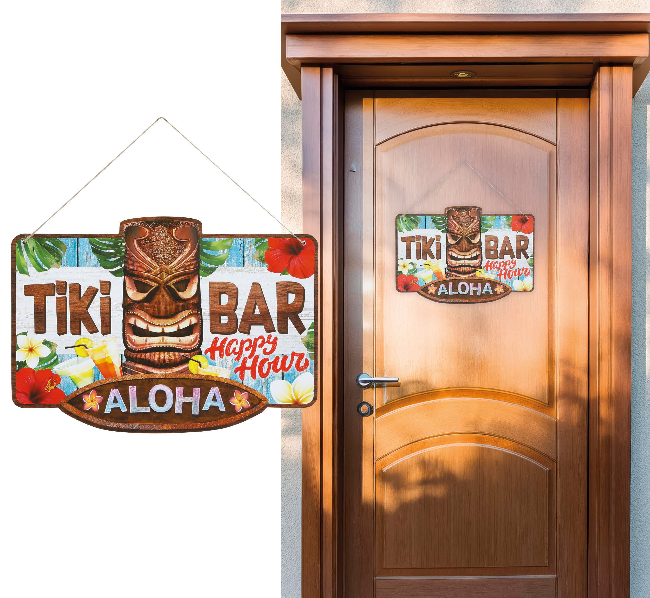 GP31160 – Hawaii Party Dekoration Tiki Bar Schild – Farbe: Mehrfarbig