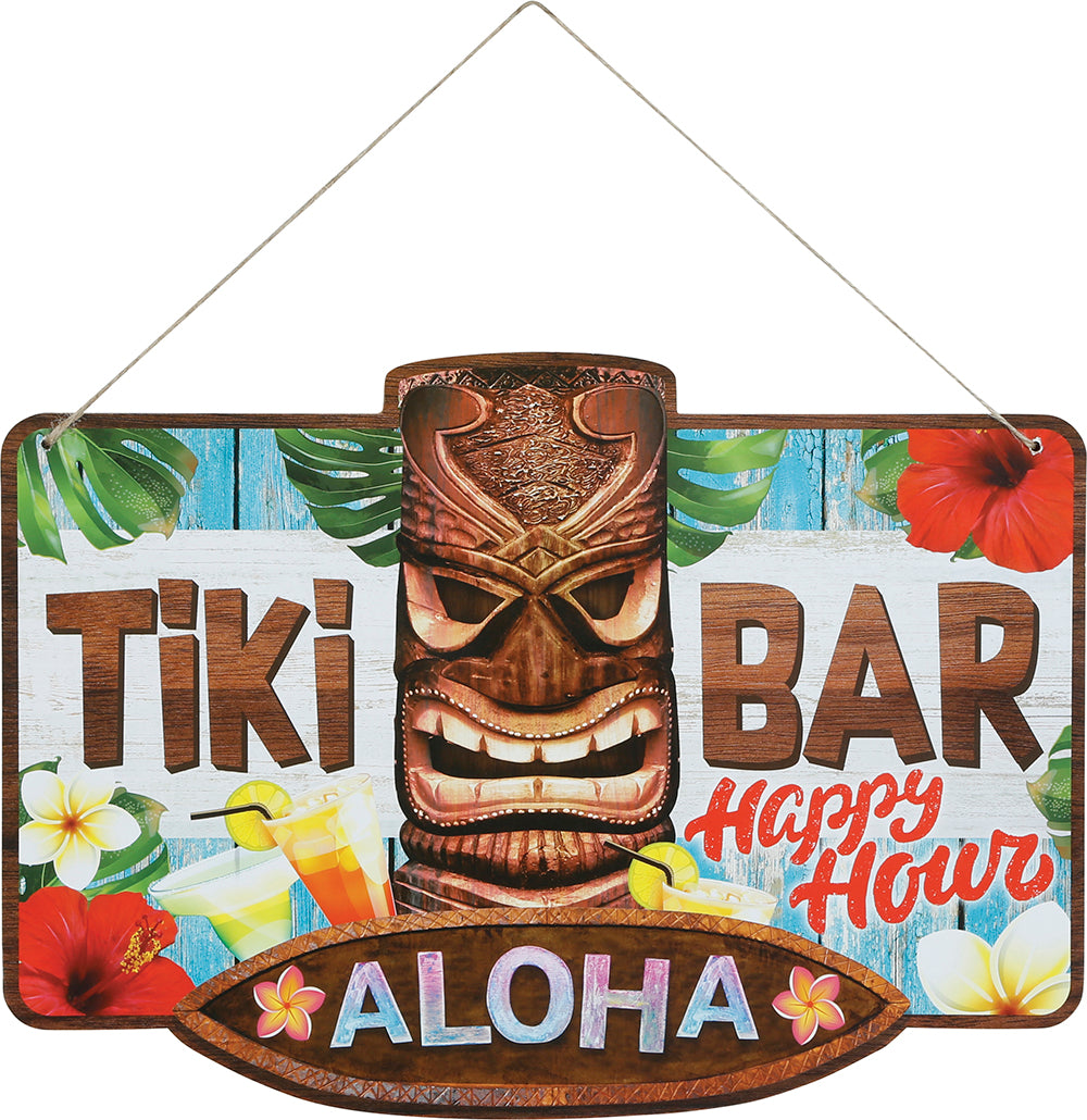 GP31160 – Hawaii Party Dekoration Tiki Bar Schild – Farbe: Mehrfarbig