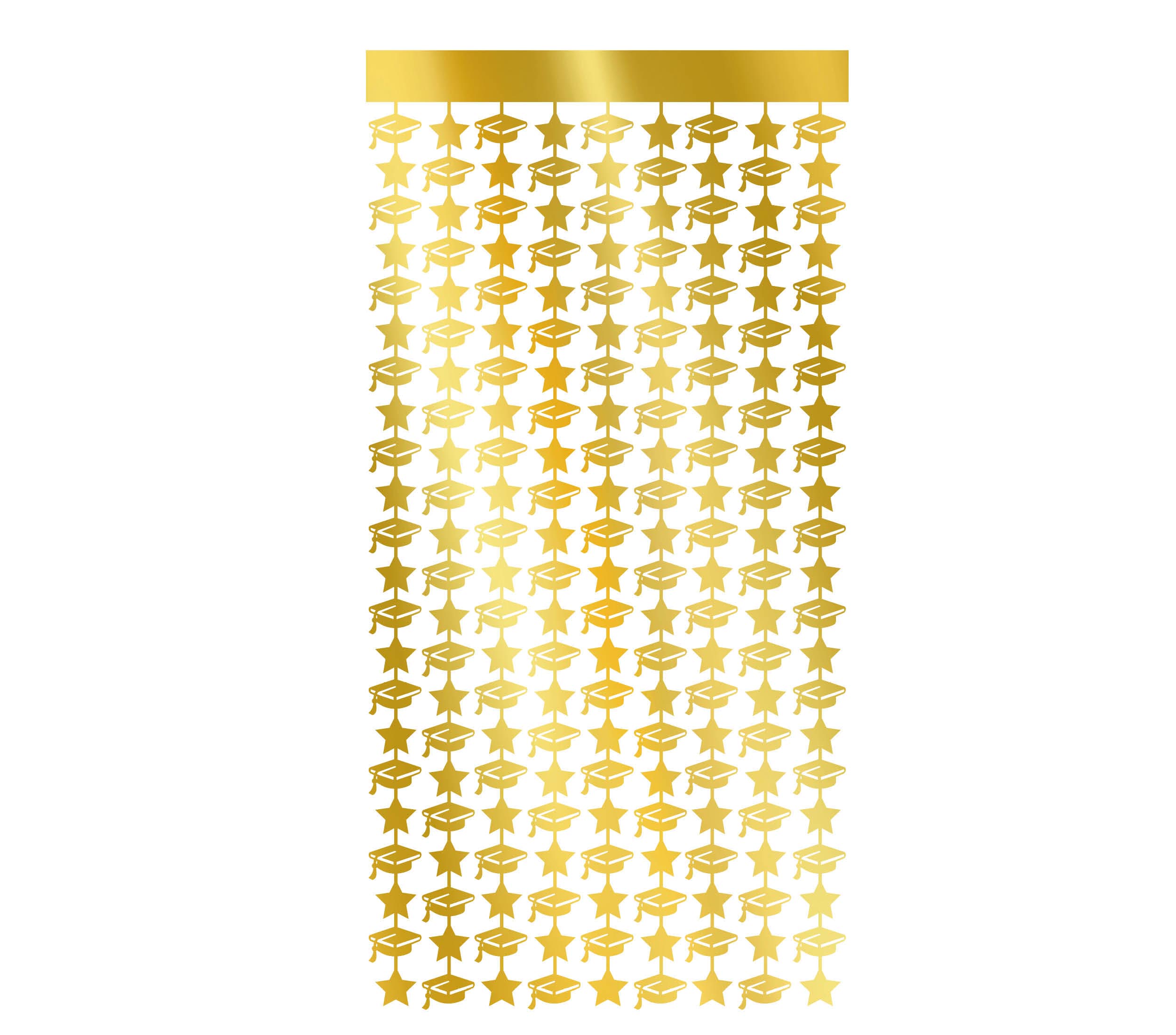 GP31161 – Absolventen Feier Dekoration Vorhang Gold – Farbe: Gold