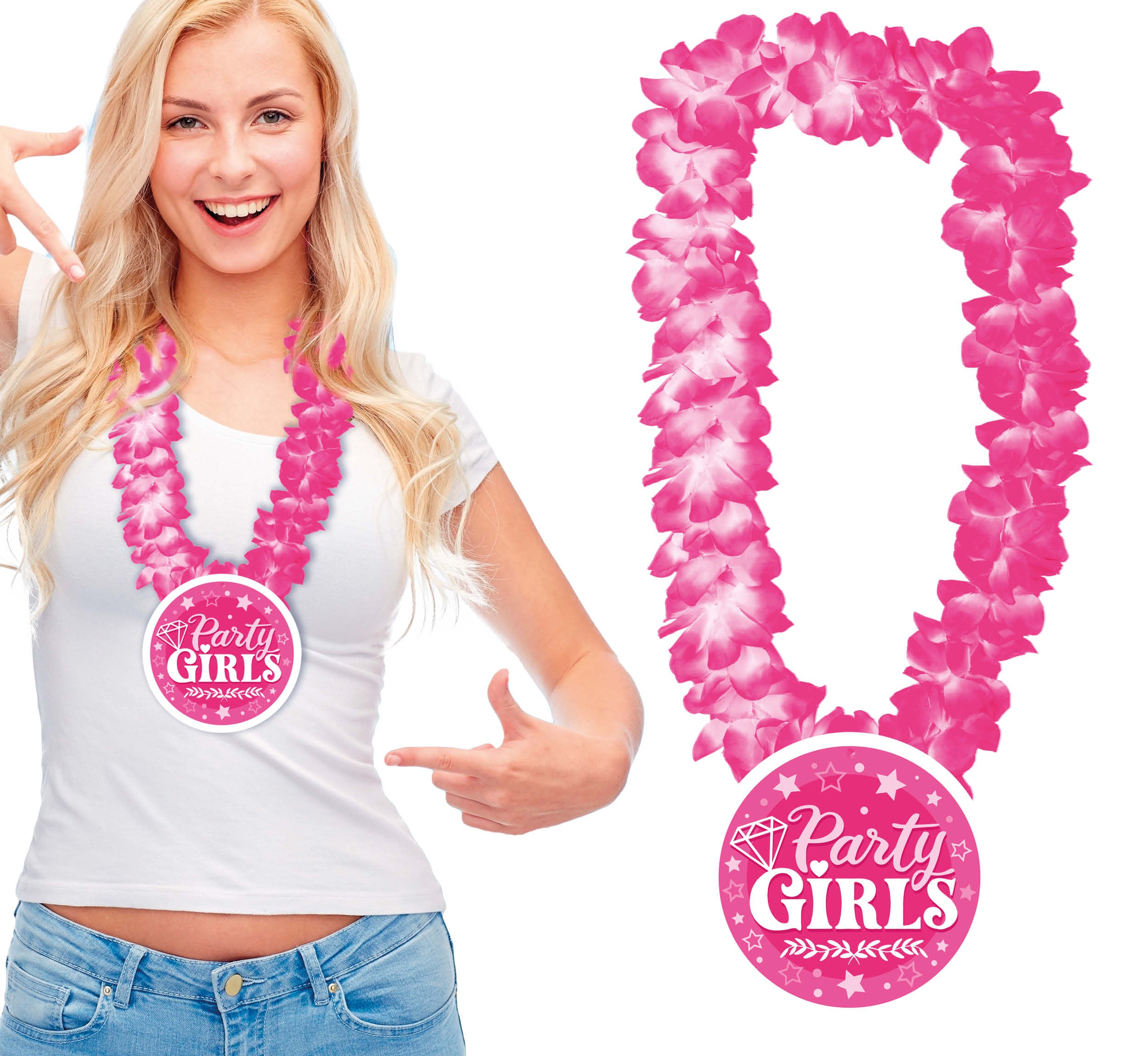 GP31205 – Junggesellenabschied Hawaii Blumenkranz Pink – Farbe: Pink