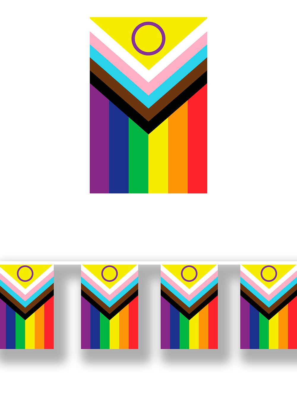 GP31206 – Regenbogen Karneval Girlande Party Deko – Farbe: Mehrfarbig