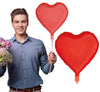 GP31215 – KarnevalsHerzballon Romantische Deko – Farbe: Rot