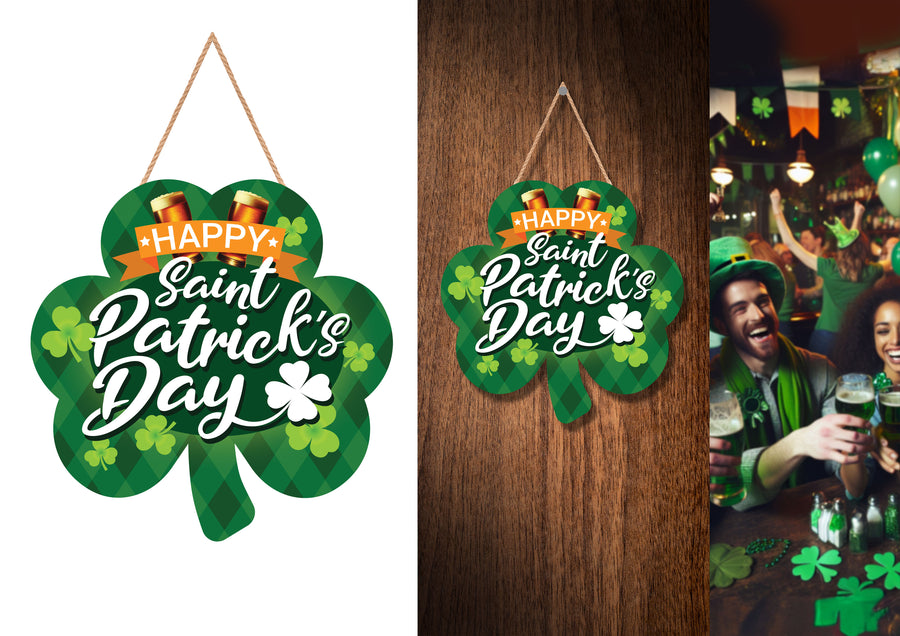 Kleeblatt Schild 28 x 28 cm St Patricks Day