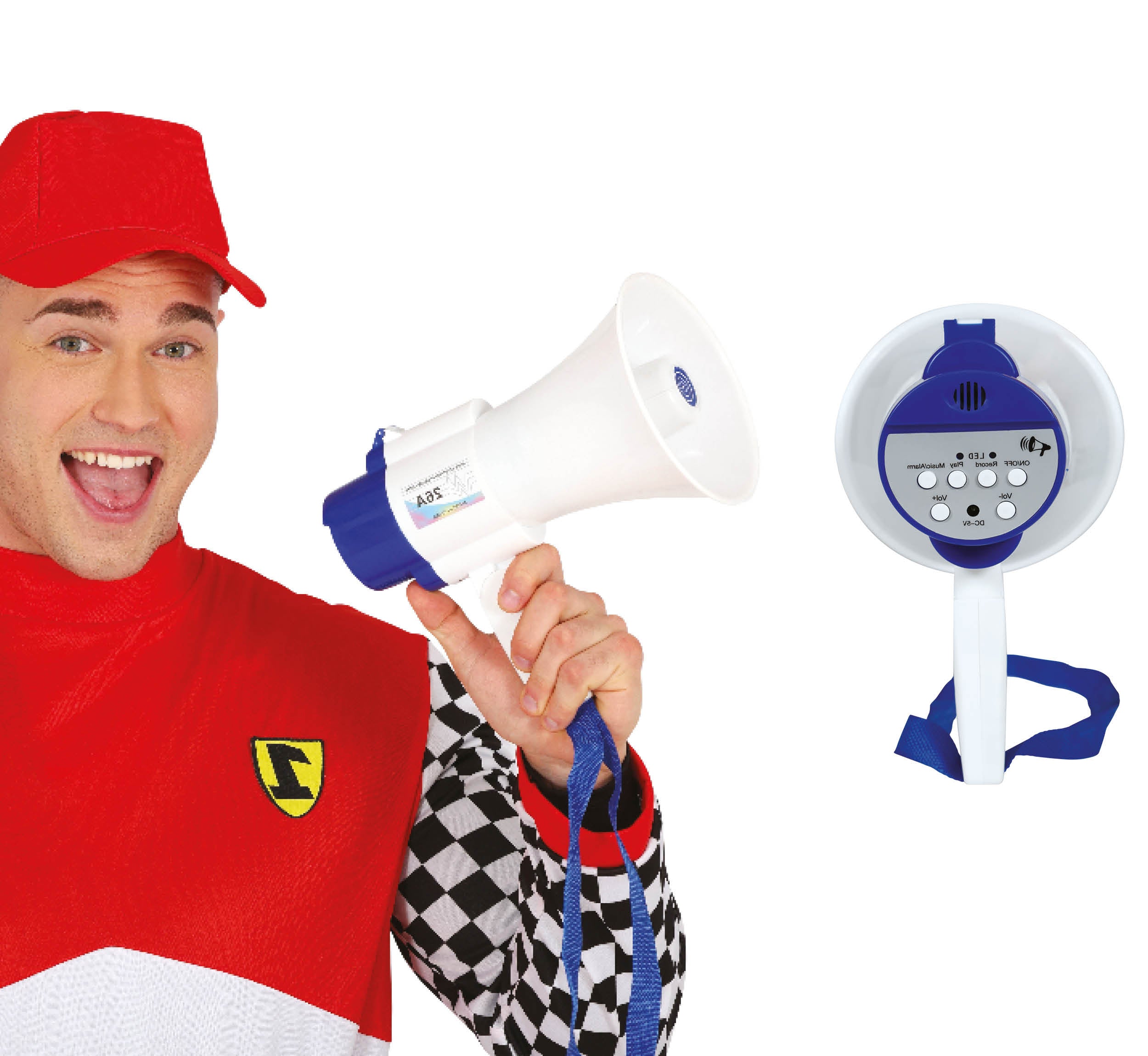 GP31536 – Karneval Megafon Lautstark Event – Farbe: Weiß