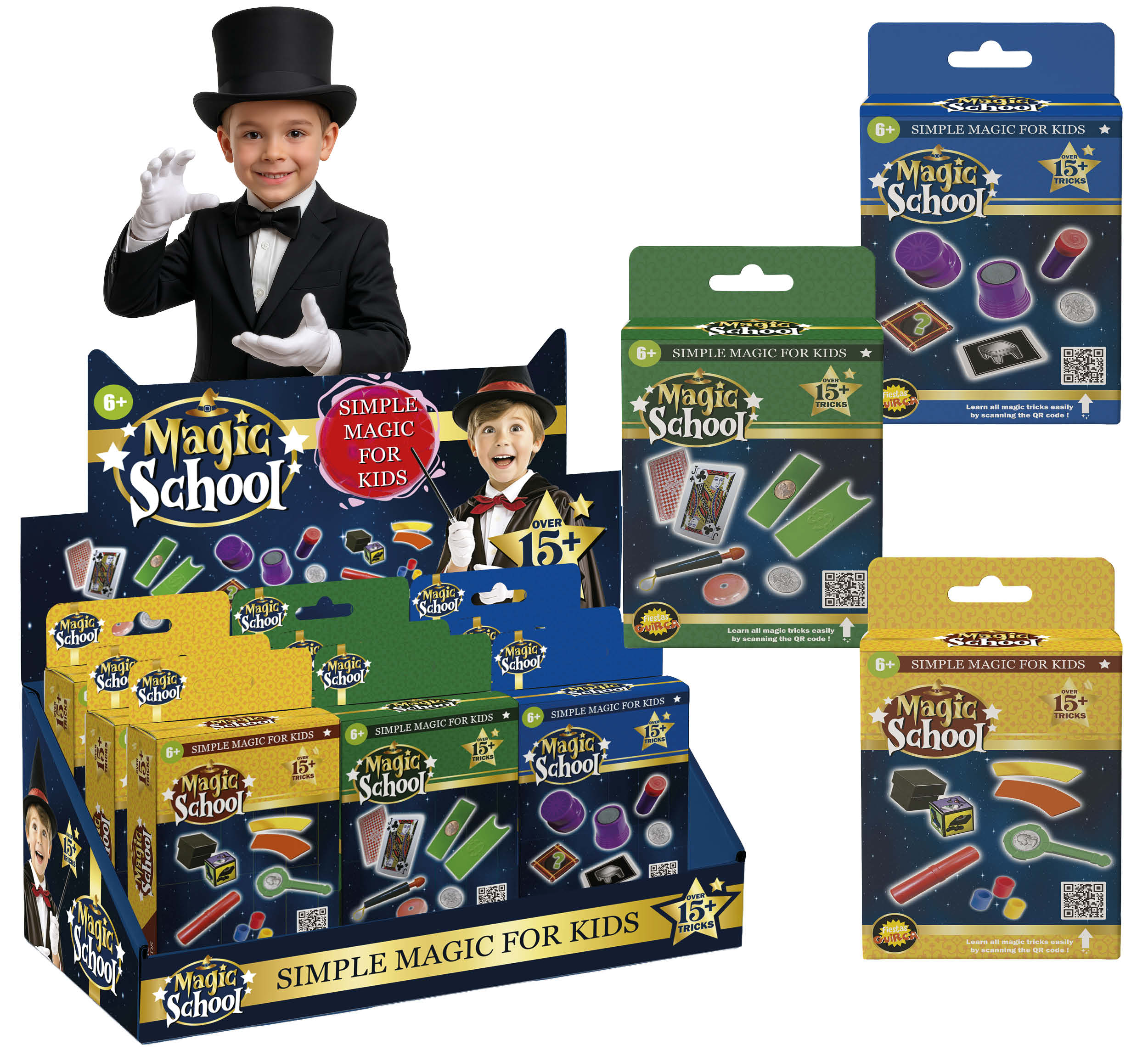 GP31601 – Magische Studenten Zauberschule Karneval – Farbe: Mehrfarbig