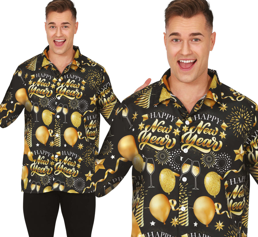 Silvester Hemd für Herren Happy New Year