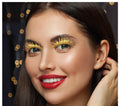 Gold Wimpern für Erwachsene Lametta Look