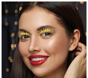 Gold Wimpern für Erwachsene Lametta Look, Bild 1