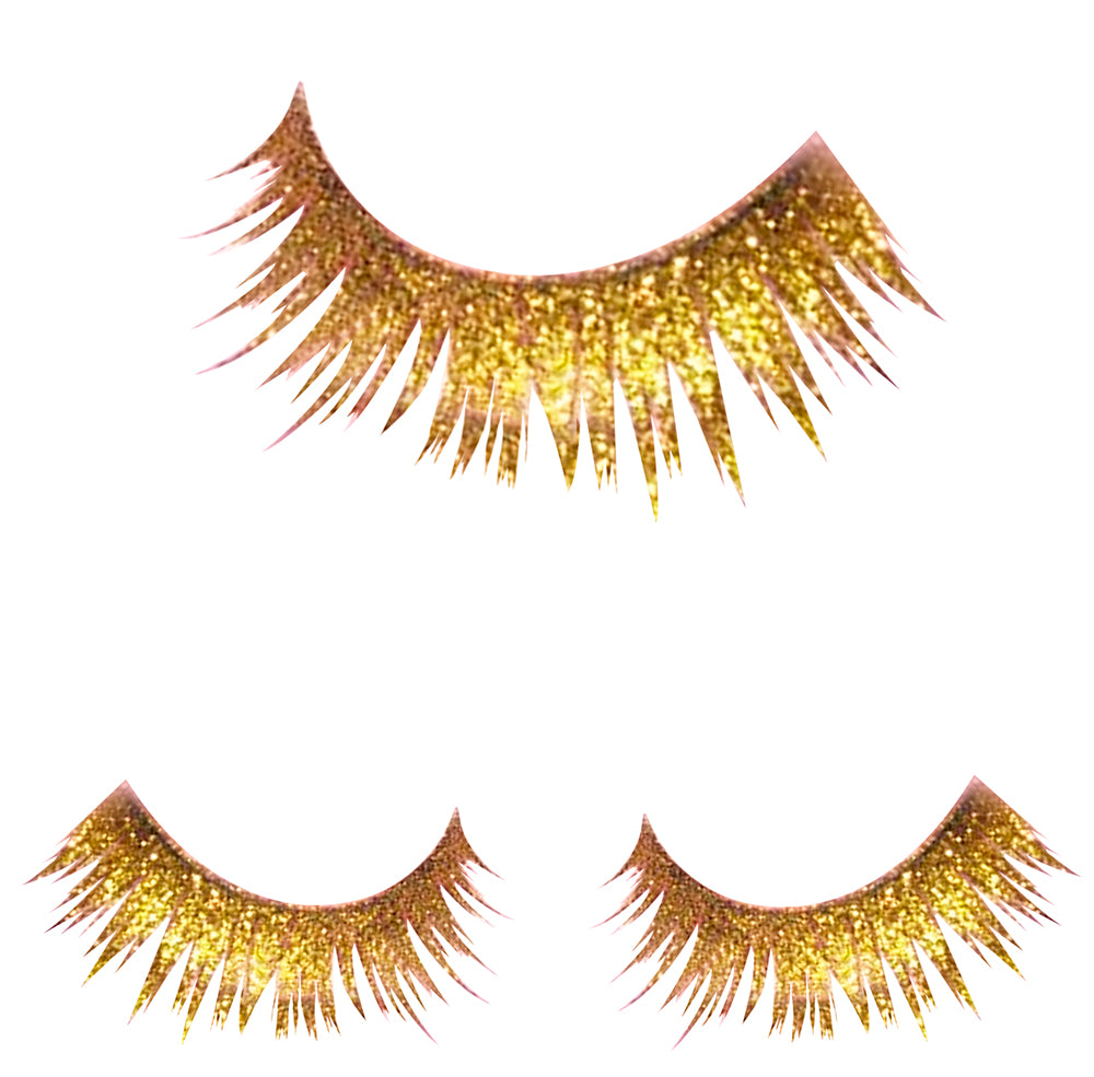 GP31827 – Silvester Glamour Wimpern Gold Funkel Glanz – Farbe: Gold