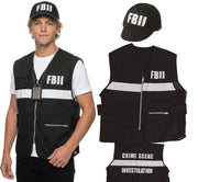 Agenten Weste für Erwachsene mit Kappe, Bild 1