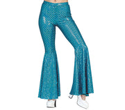 Meerjungfrau Hose für Damen blau mit Schuppen, Bild 2